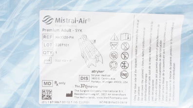 Stryker MA3320-PM Mistral-Air Premium Adult-Syk Blanket - Lot of 2